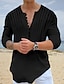 cheap Casual Shirts-Men&#039;s Casual Long Sleeve Popover Shirt