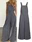 cheap Women&#039;s Jumpsuits-Women&#039;s Jumpsuit Solid Colored Ordinary Wide Leg Loose Blue White Black S M L