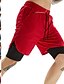 cheap Running &amp; Jogging Clothing-Men&#039;s Running Shorts Gym Shorts Drawstring 2 in 1 Base Layer Sports &amp; Outdoor Athletic Summer Breathable Quick Dry Moisture Absorbent Yoga Fitness Gym Workout Sportswear Activewear Solid Colored Dark