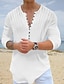 cheap Casual Shirts-Men&#039;s Casual Long Sleeve Popover Shirt
