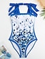 preiswerte Einteiler-Damen Badeanzug Ein Stück 2 Stück Normal Bademode Print Blumen Strandbekleidung Sommer Badeanzüge
