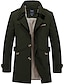 cheap Best Sellers-Men&#039;s Coat Trench Coat Winter Coat Business Casual Trench Coat Overcoat Polyester Winter Fall &amp; Winter Clothing Apparel Streetwear Solid Colored Notch lapel collar / Stand Collar / Long Sleeve