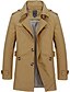 economico Best Sellers-Per uomo Cappotto Trench Cappotto invernale Attività commerciale Informale Trench Cappotto Poliestere Inverno Autunno inverno Abbigliamento Streetwear Tinta unita Bavero classico / Manica lunga