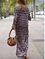 cheap Maxi Dresses-Geometric Print Maxi Dress for Women Casual Streetwear