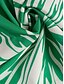 abordables Vestidos Maxi-Mujer vestido largo vestido largo Vestido de Columpio Vestido Estampado Hoja Floral Moda Ropa de calle Exterior Festivos Noche Frunce Estampado Manga Corta Escote en Pico Vestido Ajuste regular Verde