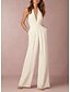 cheap Women&#039;s Jumpsuits-Women&#039;s Elegant V-Neck Sleeveless Wedding Jumpsuit