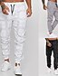 cheap Men&#039;s Bottoms-Men&#039;s Plaid Drawstring Joggers Micro Elastic Sportswear