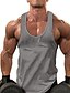 cheap Men&#039;s Tees &amp; Tank Tops-Men&#039;s Tank Top Vest Top Undershirt Sleeveless Shirt Round Neck Solid Colored Sports Gym EU / US Size Sleeveless Clothing Apparel Cotton Muscle