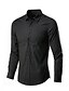 cheap Men&#039;s Shirts-Men&#039;s Shirt Solid Colored Collar Daily Work Long Sleeve Tops Business White Black Gray / Fall / Spring