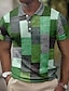 cheap 3D Polos-Men&#039;s Outdoor Street Golf Polo Shirt in Geometry Prints