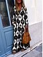 billige Afslappede kjoler-Dame Hverdagskjole Geometrisk Delt Trykt mønster V-hals Maxi lang kjole Afslappet Daglig Stævnemøde Langærmet Sommer Forår