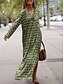 cheap Maxi Dresses-Geometric Print Maxi Dress for Women Casual Streetwear