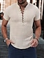 billige Linen Shirts-优化后的标题为：Men&#039;s Plain V Neck Linen Popover Shirt