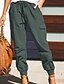 abordables Pants-Mujer Pantalones cargo Pantalones Holgado Cargamento con puños Correa Holgado Múltiples bolsillos Plano Comodidad Longitud total Casual Fin de semana Moda Negro Verde Trébol Media cintura