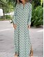 cheap Maxi Dresses-&#039;Women&#039;s Geometric Print V Neck Casual Long Dress&#039;