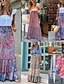 billige Skirts-kvinders swing lang nederdel maxi blomsterprint marineblå pink brun grønne nederdele plisseret patchwork print mode afslappet street workwear s m l