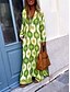 cheap Casual Dresses-Geometric Print Maxi Dress for Women Regular Fit