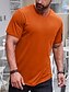 abordables T-Shirts-Homme T shirt Tee Tee Col V Plein Manche Courte Vêtement Tenue Muscle Coupe Cintrée Confortable Grand et grand