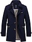 cheap Best Sellers-Men&#039;s Coat Trench Coat Winter Coat Business Casual Trench Coat Overcoat Polyester Winter Fall &amp; Winter Clothing Apparel Streetwear Solid Colored Notch lapel collar / Stand Collar / Long Sleeve