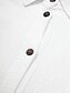 abordables vestido blusa-Mujer Vestido de Camisa Mini vestido Sabana de algodon Abotonar Botón Básico Diario Cuello Camisero Media Manga Verano Primavera Blanco