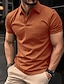 preiswerte Polos-Herren Poloshirt Golfhemd Kargen Casual Festtage Modisch Basic Kurzarm Klassisch Glatt Regular Fit Sommer Schwarz Armeegrün Marineblau Orange Grau Poloshirt