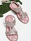 cheap Sandals-Elegant Minimalist Microfiber Women&#039;s Flat Sandals
