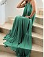 abordables Vestidos Maxi-Women&#039;s Slim Sleeveless Halter Dress Maxi Dress