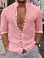 cheap Linen Shirts-Men&#039;s Casual Linen Button Up Summer Shirt