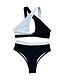 preiswerte Bikini-Damen Badeanzug Bikinis Normal Bademode 2 teilig Farbblock Strandbekleidung Sommer Badeanzüge