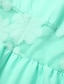abordables Vestidos casuales-Mujer Vestido blanco Vestido de encaje Vestido informal Mini vestido Negro Verde Trébol Azul claro Media Manga Color puro Encaje en contraste Verano Primavera Cuello Barco Elegante Vacaciones Holgado