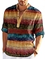 billige Shirts-Men&#039;s Graphic Print Striped Shirt