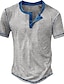 billige Short Sleeve-Herre Vaffel Henley skjorte T-Shirts Henley Ternet udendørs Afslappet Knap Kortærmet Tøj Mode Designer Bekvem