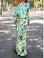 abordables Vestidos Maxi-Mujer Conjunto de vestido Vestido informal Vestido tubo Vestido Estampado Moda Ropa de calle Graphic Abstracto Estampado Vestido maxi Manga Larga Un Hombro Diario Exterior Rojo Azul Real Azul cielo