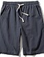 abordables Ropa de Hombre-Hombre Sencillo Ocasional / deportivo Bermudas Pantalones Microelástico Color sólido Media cintura Negro Gris Oscuro Beige S M L XL XXL