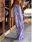 billige Maxi-kjoler-Dame Hverdagskjole Slip kjole Geometrisk Trykt mønster Med stropper Maxi lang kjole Afslappet Daglig Stævnemøde Uden ærmer Sommer Forår