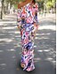 abordables Vestidos Maxi-Mujer Conjunto de vestido Vestido informal Vestido tubo Vestido Estampado Moda Ropa de calle Graphic Abstracto Estampado Vestido maxi Manga Larga Un Hombro Diario Exterior Rojo Azul Real Azul cielo