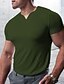 preiswerte Short Sleeve-Herren T Shirt T-Shirt V Ausschnitt Glatt Strasse Urlaub Kurze Ärmel Bekleidung Modisch Designer Basic