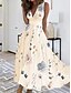 cheap Maxi Dresses-Floral Swing Maxi Dress Sleeveless V Neck for Women