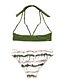 abordables Bikini-Femme Maillots de Bain Bikinis Normal Maillot de bain Tie Dye 2 Pièces Imprimé Vert Maillots de bain Tenues de plage Eté Sportif