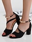 baratos Sandals-Women&#039;s Elegant Block Heel Sandals