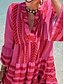 cheap Boho Dresses-Women&#039;s Geometric Print Chiffon Mini Dress