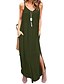 cheap Shoes &amp; Accessories-Women&#039;s Maxi long Dress Strap Dress Black Wine Royal Blue Dark Gray Navy Blue Sleeveless Pure Color Summer Casual 2022 S M L XL XXL / Polyester / Machine wash