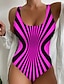 cheap One-Pieces-Striped One Piece Women&#039;s Swimwear Bodysuit