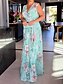 cheap Casual Dresses-Elegant Women's Floral Chiffon Maxi Dress for Parties