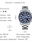 cheap Men&#039;s Watches-BENYAR Quartz Watch for Men Scratch Resistant Analog Wristwatch Calendar Chronograph Tachymetre Waterproof Stainless Steel Watch Male Clock