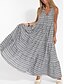 cheap Maxi Dresses-Elegant Sleeveless V Neck Geometric Maxi Dress