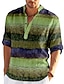 billige Shirts-Men&#039;s Graphic Print Striped Shirt