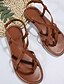 billige sandaler-brune flate sandaler for kvinner med tverrbånddesign – komfortable og stilige sommersko for uformelle utflukter og strandklær