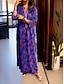 cheap Maxi Dresses-Women&#039;s Casual Maxi Dress with Leaf Print
