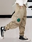 cheap Boys&#039; Pants-Boys&#039; Solid Color Casual Cargo Pants 3-8 Years
